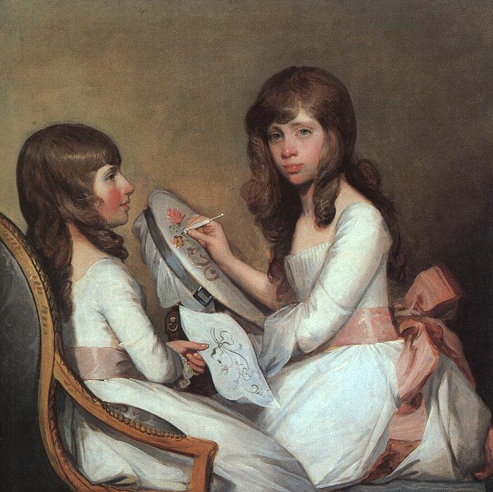 Gilbert Charles Stuart Miss Dick and her cousin Miss Forster France oil painting art